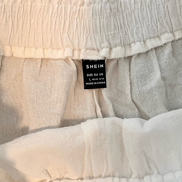SHEIN White Ruffle Detail Shorts - Picture 5 of 8